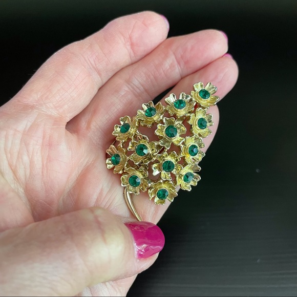 ❣️VINTAGE BROOCH BUNDLE OF THREE ~ HEART, OWL, LEAF - Picture 4 of 9